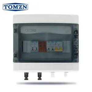 호환 번개 보호 솔라광 PV 결합기 상자 2 입력 1 출력 DC 600V 퓨즈 MCB SPD 방수 상자 IP65 12 웨이
