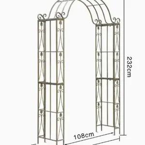 야외 복고풍 철제 캠핑의자 공원 예술 아치 미니 스탠드 철제 식물
