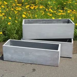 대형 시멘트 화분 오피스 파티션 인테리어 직사각형