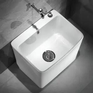 세라믹 발코니 싱크볼 카페 세라믹싱크대 간이 오버플로우