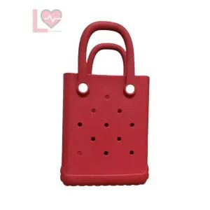 [골드스마일]ToB 롱타임헬씨 실리콘 귀여운 미니 비치 크로스백 레드가방