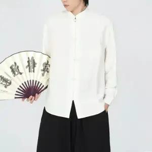 EAMT 남친 캐주얼 면마 셔츠 차이나 가디건 긴팔 YJ1