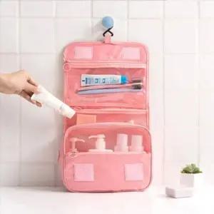 여행용 방수 세면파우치 벽걸이 워시백 캐리어파우치 압축