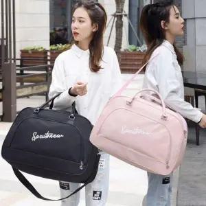 영문 곡선 디자인 스포츠 보스턴 가방 헬스 운동 여행 다목적