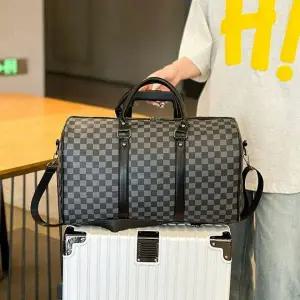 깔끔 체크 무늬 여행용 나들이 가방 보스턴 스포츠 헬스 운동