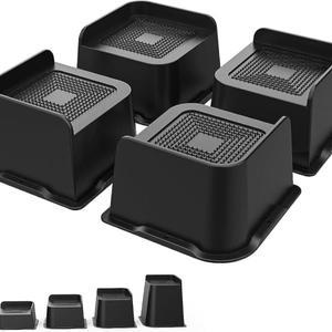 4개/세트 전문가용 1-6인치 침대 높이 조절기  고강도 지지대  대형 가구 리프터  소파  테이블  의자 다리