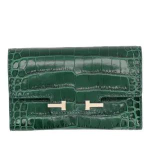 T-메탈 하드웨어 크로커다일 가죽 지갑 S0532 LCL607PGDR