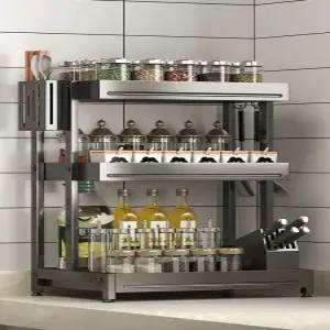 스마트 주방 싱크대 3단 정리대 카운터 양념 싱글 씽크볼 보조 싱크볼 사무실