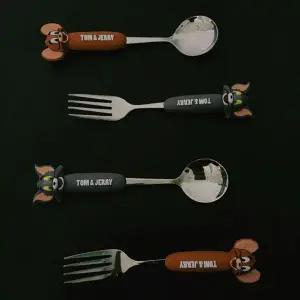 톰과 제리 스푼 포크 낱개 2P 탈부착 캐릭터 식사 수저 식탁 어린이