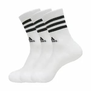 [보리보리/아디다스]아디다스 삼선 3S 쿠션 3켤레 세트 중목 양말 화이트 HT34