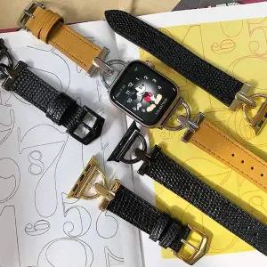 [에이치플러스몰]TBZ 스마트워치 메탈포인트 소가죽스트랩 7654321SE 가죽시계줄