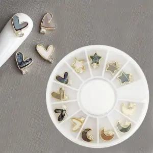 [비케이엠_62]달 별 하트 파츠 엘레강스파츠 세트 12개