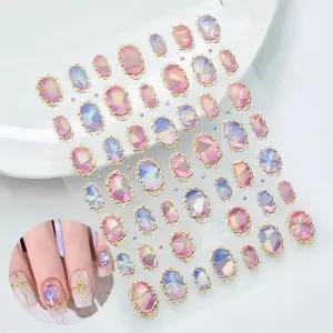 [에스에스_62]골드프레임 네일프레임 메탈 네일스티커