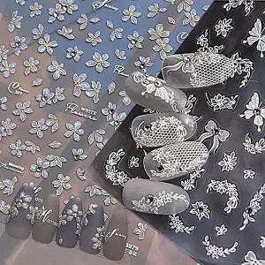 [셀러허브][에스에스_62]리본 나비 입체스티커 네일 엠보스티커 (S46506965)