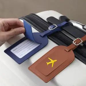 [골드스마일]PU가죽 캐리어네임택 러기지택 가방네임텍 이름표 랍슨유통