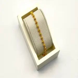 24K 순금 2돈 꼬리 구슬 팔찌(18K 연결고리 장식)