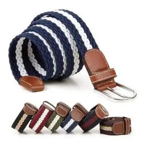 [오너클랜]BS 남녀공용 벨트 3선 배색 스판벨트 M1117018 배색 청바지벨트