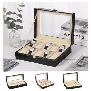 [골드스마일]고급 시계 보관함 6구 시계 케이스 손목 가죽 다단 선물