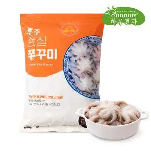 [썬넛트]우주손질쭈꾸미600gX1봉/자연산,바로조리가능,파우치타입,5분완성,캠핑요리