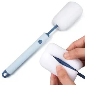 스펀지 병솔 블루 세척솔 브러쉬 솔 텀블러 물병 젖병 텀블러세척솔