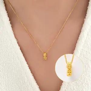 [골드모아]여자 순금 목걸이 [럭키 클로버롤]