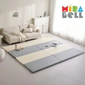 카라 실리케어 아기유아 층간소음 놀이방 5단 노틈새 항균형 폴더매트 140X240 베이지그레이
