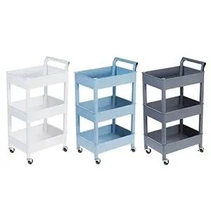 트롤리 3단 이동형_실내 카트 이동형 선반 (KYR-WFGZ9LE)