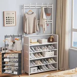 철제 행거 옷걸이 현관 수납 선반 신발장 신발 정리대 (KYR-WD07D09)