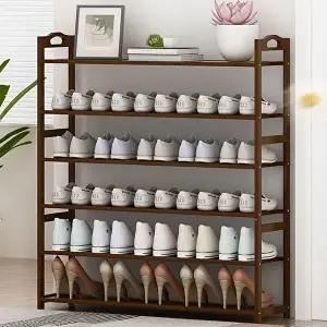대나무 현관 신발 정리대 수납장 신발장 수납 선반 (KYR-WCE52AB)