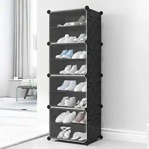 스톰 투명 도어형 신발장(8단) (40x127cm) (KYR-WB7D586)
