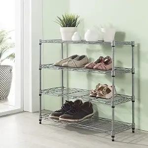 메탈신발정리대 4단 오픈신발장 슬림수납장 현관틈새 (KYR-W497190)