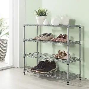 메탈신발정리대 4단 오픈신발장 슬림수납장 현관틈새 (KYR-W497190)