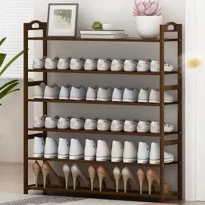 대나무 현관 신발 정리대 수납장 신발장 수납 선반 (KYR-WCE52AB)