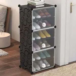투명 도어형 신발장 6단 40x96cm 신발정리함 수납장 (KYR-W48EC61)