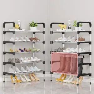 스틸5단 현관 수납 신발장 선반 정리함 신발 정리대 (KYR-WCE529B)