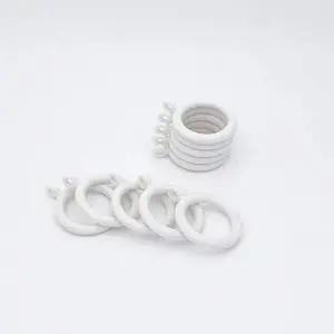 [콩심팥심]전셋집커튼링 못없는 커튼고리 백색 커튼행거