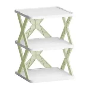 그린 3단 신발 정리 신발랙 선반 정리대 원룸 운동화 (KYR-WC9CD54)