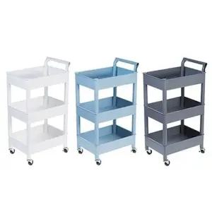 트롤리 3단 이동형_실내 카트 이동형 선반 (KYR-WFGZ9LE)