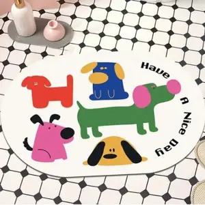 동물 소프트 논슬립 규조토 빨아쓰는 발매트 욕실 거 (KYR-WE10E1B)