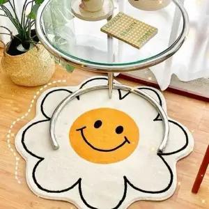 스마일 거실 화장실 욕실 현관 주방 꽃모양 발 매트 (KYR-WFA8069)