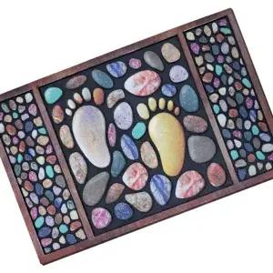 플로킹 인조양모 현관매트 발매트 발바닥 자갈무늬 (KYR-WDA9040)