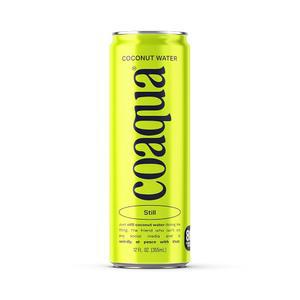 코아쿠아 코코넛 워터, 12팩, 수분 공급용 천연 전해질, 천연 스위트 전해질 음료 칼륨, 농축액이 아닌 순수 코코넛 워터, 무지방, 저설탕, 12 Fl Oz