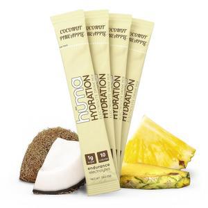 후마 치아 수분 공급 음료 믹스, 코코넛 파인 60팩 - 스포츠 및 운동용 저칼로리, 고전해질 파우더 - 100% 천연, 설탕 1g, 10칼로리