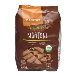 만토바 통밀 리가토니 파스타 ？ (6팩) 1파운드 봉지 100 듀럼 세몰리나 브론즈 컷 비 GMO 고섬유 베이킹 및
