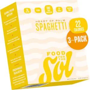 팜 파스타의 솔 하트를 위한 음식 (3팩) - 알 덴테 저탄수화물 스파게티 면 깨끗하고 맛있는 식물성 야채