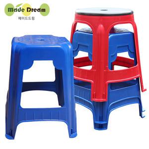 튼튼한 플라스틱의자 굵은 두께 보강 사출 사각 간이 회전 보조 포장마차의자