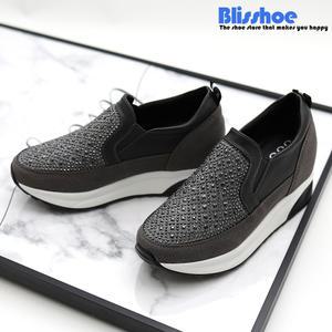 블리슈 필라 키높이여자단화 보석장식