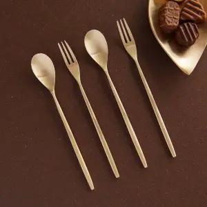 [놋담](강남점)방짜유기 달 티스푼 달 티포크 4P