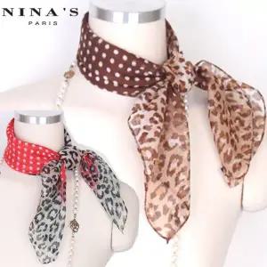[니나스파리]PRETTY 도트호피 미니쉬폰스카프(8SH232)