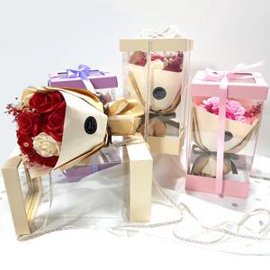 이벤트 기념일 화이트데이 드라이플라워 비누장미 꽃다발 세트